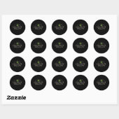 Sticker Rond Irish Claddagh Galway Irlande (Feuille)