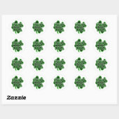 Sticker Rond Irish Diva St. Patrick's Day (Feuille)