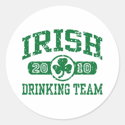 Sticker Rond Irish Drinking Team 2010 (Devant)