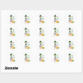 Sticker Rond Irish Duck St. Patricks Day (Feuille)