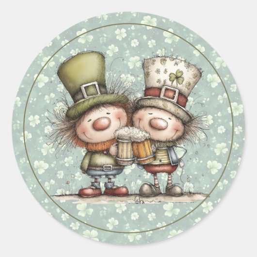 Sticker Rond Irish‑Inspired St. Patrick’s Day Envelope Seal (Devant)
