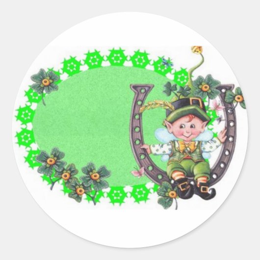 Sticker Rond Irish Leprechaun (Devant)