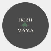 Sticker Rond Irish Mama Shamrock (Devant)
