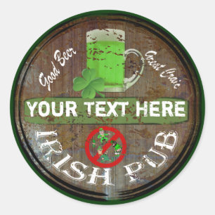 Sticker Rond Irish pub