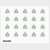 Sticker Rond irish trifecta coussin vert (Feuille)