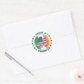 Sticker Rond Irlandais-Américain : (Enveloppe)