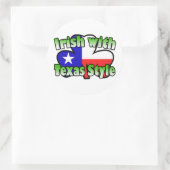 Sticker Rond Irlandais avec l'autocollant de style du Texas (Sac)