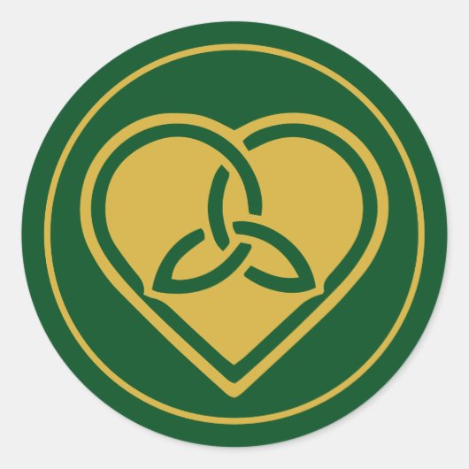 Sticker Rond Irlandais Celtic Trinity Knot Love (Devant)