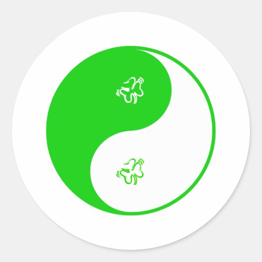 Sticker Rond Irlandais de Yin Yang (Devant)