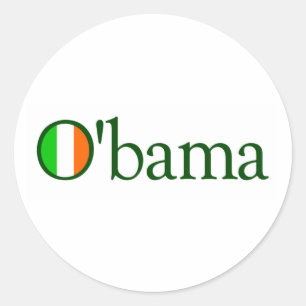 Sticker Rond Irlandais d'Obama