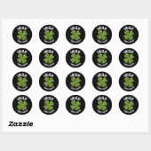 Sticker Rond Irlandais J'Étais Plus Rapide Courir Course St Pat (Feuille)