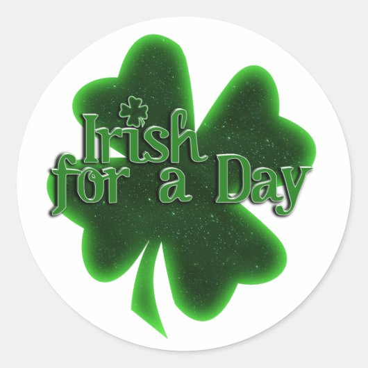 Sticker Rond Irlandais pour une journée St. Patrick's Day (Devant)