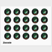 Sticker Rond Irlandais Shark Shamrock St Patrick Day (Feuille)