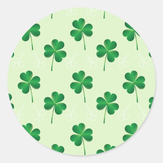 Sticker Rond irlandais trois motif feuille (Devant)