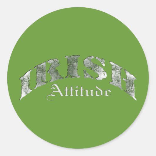 Sticker Rond Irlandais - Trouble d'attitude (Devant)
