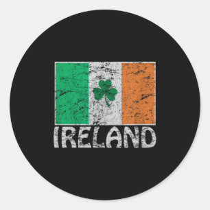 Sticker Rond Irlandaise & Irlande Drapeau Co. Irlande Drape