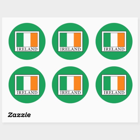 Sticker Rond Irlande (Feuille)