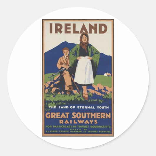Sticker Rond Irlande (Devant)