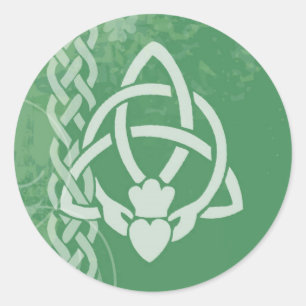 Sticker Rond Irlande Claddagh