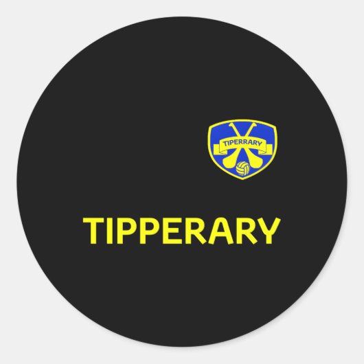 Sticker Rond Irlande Comté Tipperary Football Et Hurling (Devant)