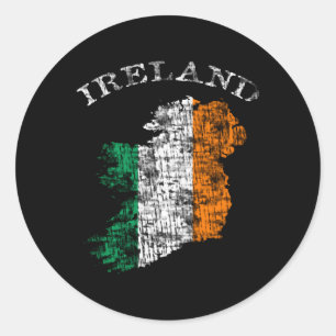 Sticker Rond Irlande Couleurs du drapeau irlandais