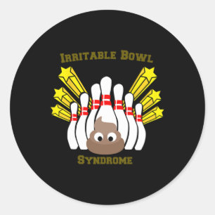 Sticker Rond Irritable Bowl Syndrome Bowling T Shirt