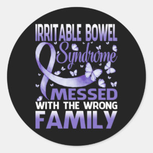 Sticker Rond Irritable Syndrome Bowel Mess Avec La Mauvaise Fam