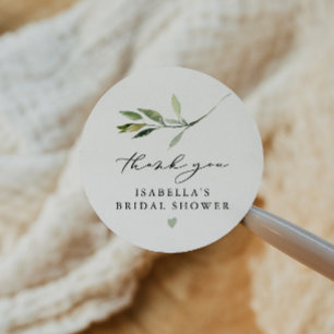 Sticker Rond ISABELLA Elegant Boho verdure Fête des mariées feu