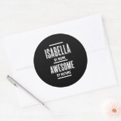 Sticker Rond Isabella par nom - Awesome par nature | Drôle (Enveloppe)