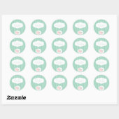 Sticker Rond Islam Aqeeqah musulman poussette buggy buggy (Feuille)