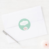 Sticker Rond Islam Aqeeqah musulman poussette buggy buggy (Enveloppe)