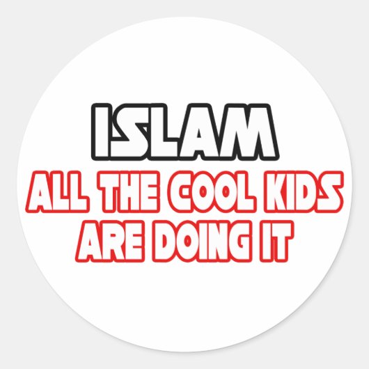 Sticker Rond Islam...Enfants Cool (Devant)