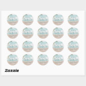 Sticker Rond Island Breeze Tropical Beach Scene Enregistrer la (Feuille)