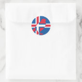 Sticker Rond Islande Falcon Gyrfalcon Islandais (Sac)