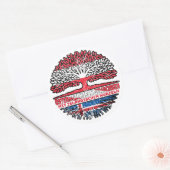 Sticker Rond Islande Islandais Autriche Sapin (Enveloppe)