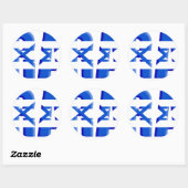 Sticker Rond Israël (Feuille)