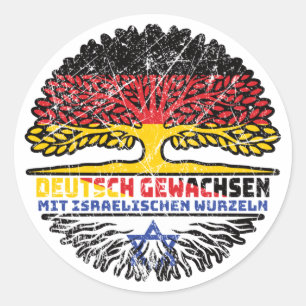 Sticker Rond Israël Israël L'Allemagne de l'arbre Racine