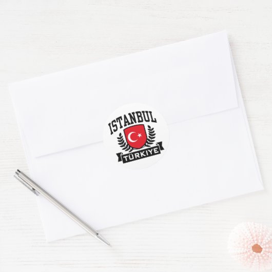 Sticker Rond Istanbul (Enveloppe)