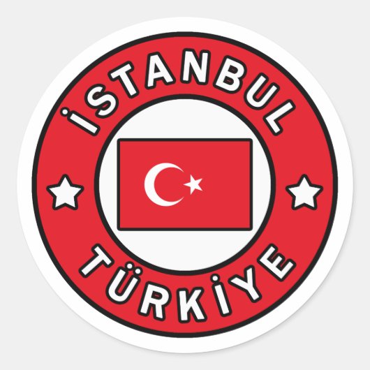 Sticker Rond Istanbul Türkiye (Devant)