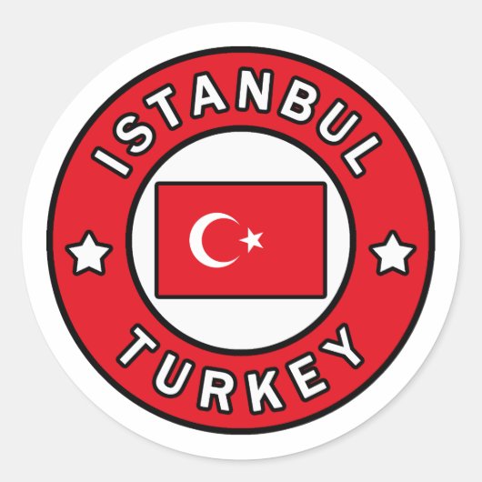 Sticker Rond Istanbul Turquie (Devant)