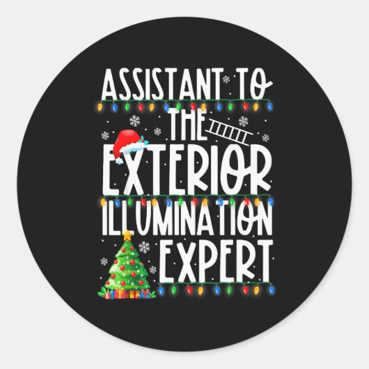 Sticker Rond Istant To Exterior Illumination Expert Christmas L (Devant)