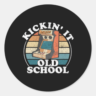 Sticker Rond It Old School Retro 80s Arcade Jeu vidéo Jeu G
