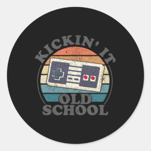 Sticker Rond It Old School Retro 80s Jeu Vidéo Jeu Gamer Gi