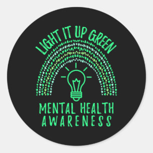 Sticker Rond It Up Green Mental Health Awareness Rainbow End St