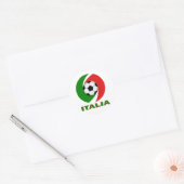 Sticker Rond Italia Italie Drapeau Conception (Enveloppe)