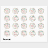 Sticker Rond Italian Pasta Baby Shower Envelope Seal (Feuille)