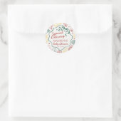 Sticker Rond Italian Pasta Baby Shower Envelope Seal (Sac)