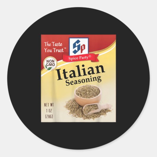 Sticker Rond Italian Seasoning Condiment Holiday Sce Group Cost (Devant)