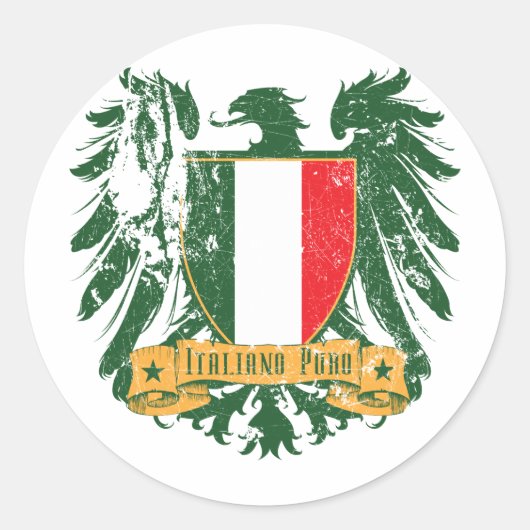 Sticker Rond Italiano Puro (Devant)