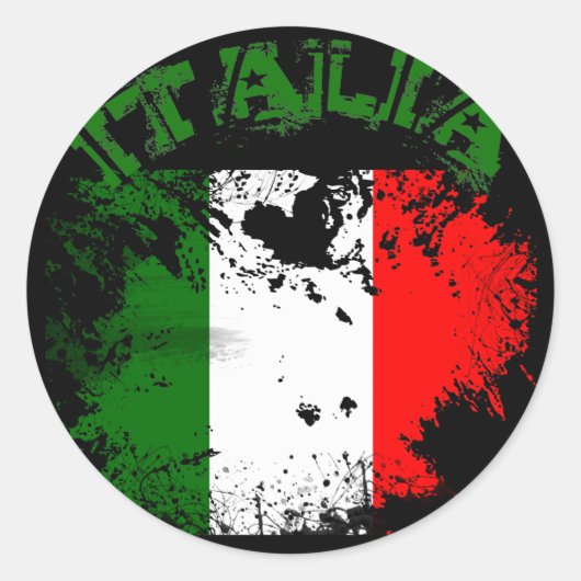 STICKER ROND ITALIE (Devant)